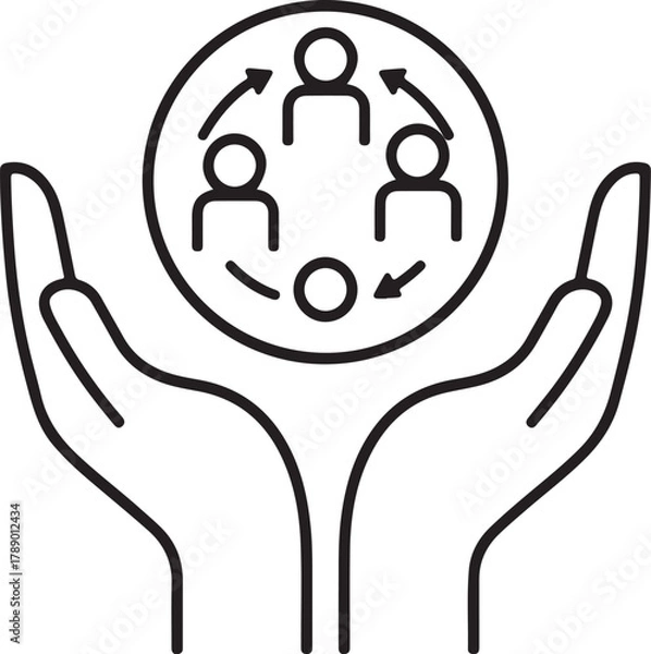 Obraz Customer retention icon Editable flat style, illustration icons
