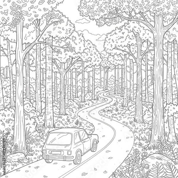 Obraz Car Coloring Page