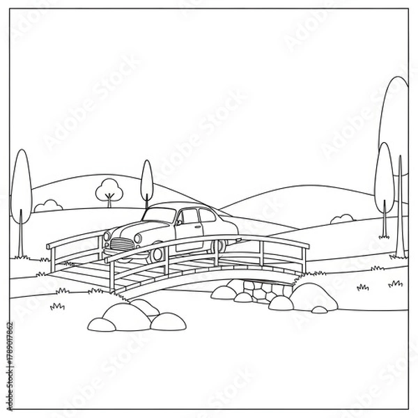 Obraz Car Coloring Page
