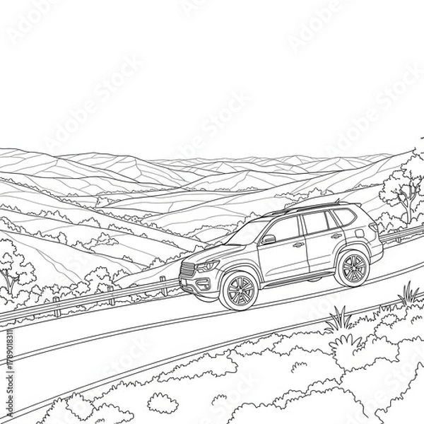 Obraz Car Coloring Page