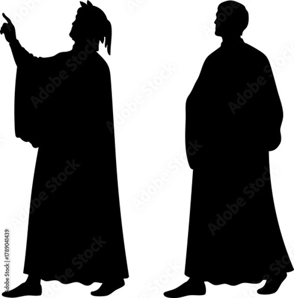 Fototapeta Wandering Sages Illuminating the Eternal Path of a Poetic Afterworld