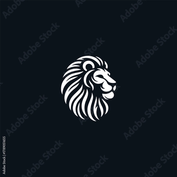 Fototapeta Lion head logo template vector illustration design