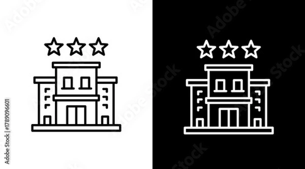 Obraz Modern Hotel  White Icon Set Design