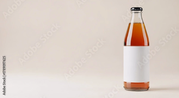 Fototapeta Premium Kombucha Bottle Mockup with Realistic Lighting and Shadow Detail