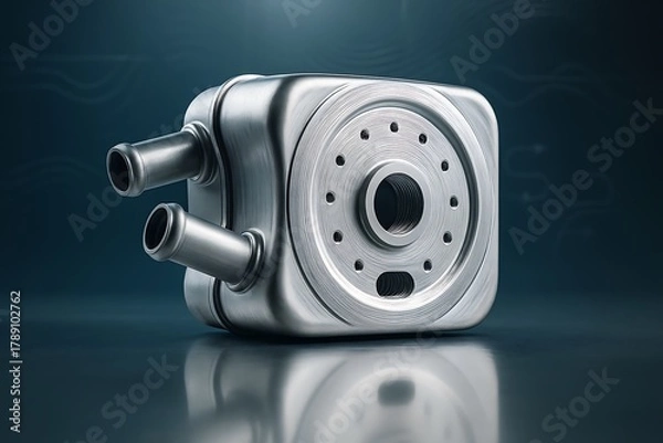 Fototapeta High-Performance Automotive Compact Engine Oil Cooler
