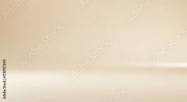 Fototapeta Soft Beige Gradient Background with Subtle Lighting and Horizon Line