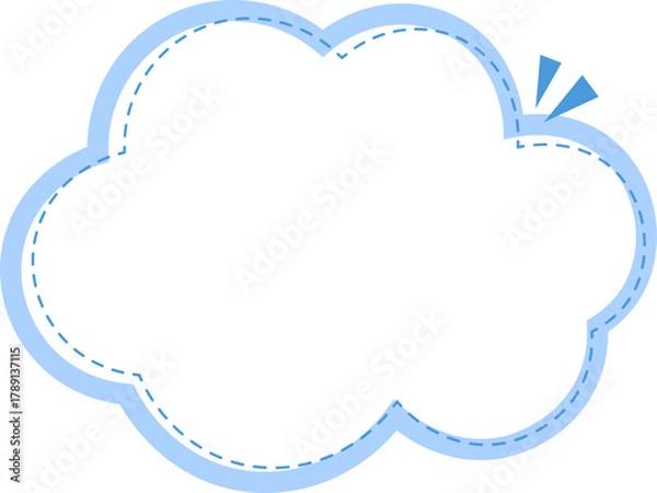 Obraz cloud-shaped name tag