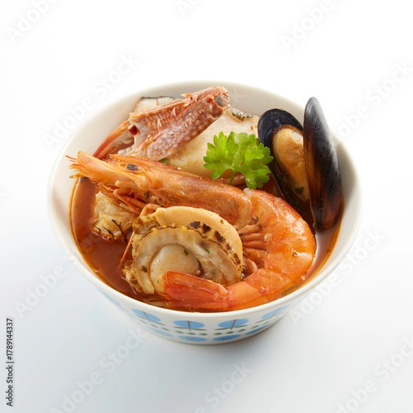 Obraz ブイヤベース_南フランス、マルセイユ発祥の伝統的な魚介類の煮込み料理