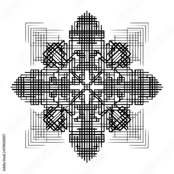 Obraz Geometric abstract art design with lines and patterns for modern wall art and creative projects design art 100