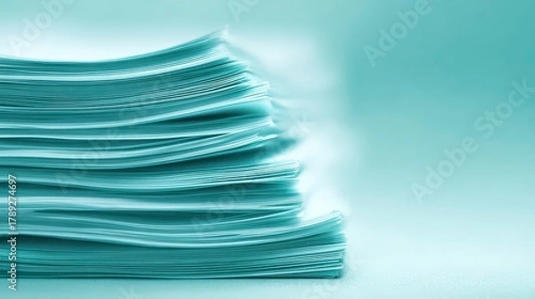 Fototapeta Paper Stack, Documents, Office Work, File Management, Organization