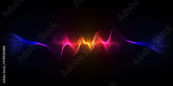 Obraz Music equalizer sound wave illustration vector. Basic RGB