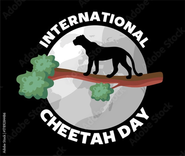 Fototapeta international cheetah day for better cheetah conservation