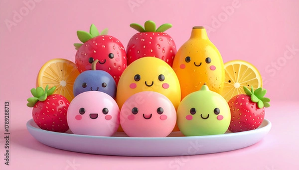 Fototapeta Smiling  vegetable Characters