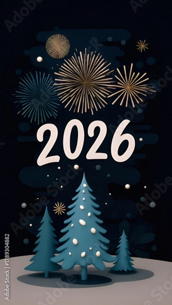 Fototapeta Christmas and new year