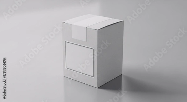 Fototapeta Minimalist Tea Packaging Mockup for Tea Brand Featuring Blank Label and Smooth Lighting