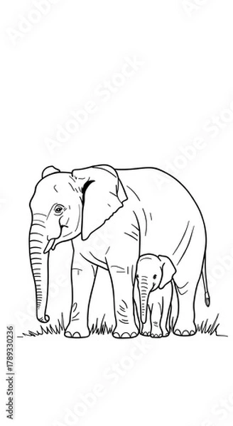 Obraz 母と子の絆