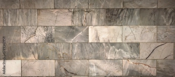 Obraz Elegant marble brick wall background with natural stone texture