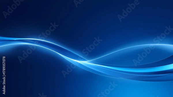 Fototapeta Stunning abstract background with dynamic flowing blue waves, perfect for modern tech presentations or vibrant website designs, conveying innovation and fluidity