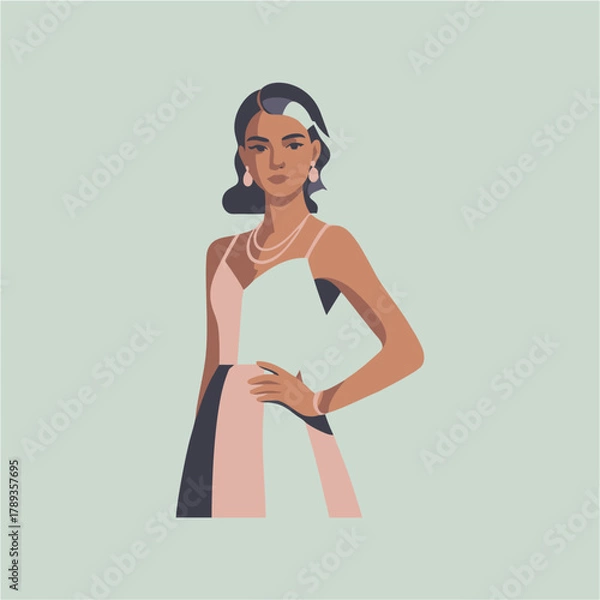 Fototapeta girl with headphones