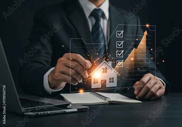 Fototapeta Analyzing Property Market Trends and Investment Opportunities for Future Growth