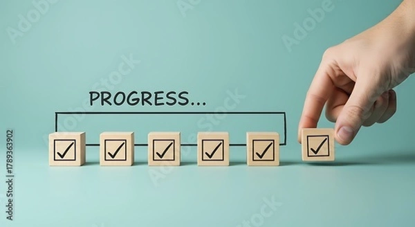 Fototapeta Visualizing Project Completion and Success Through Checklists