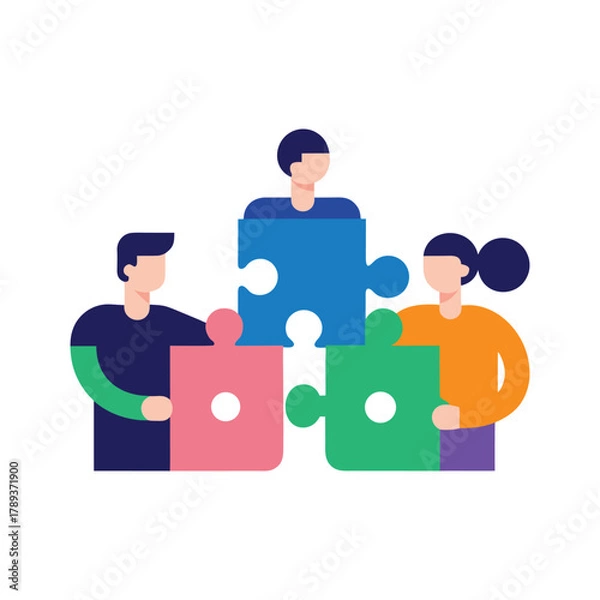 Obraz 3d puzzle pieces