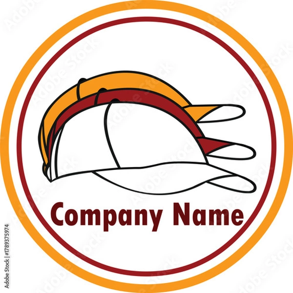 Obraz Red Yellow Hat Logo.eps