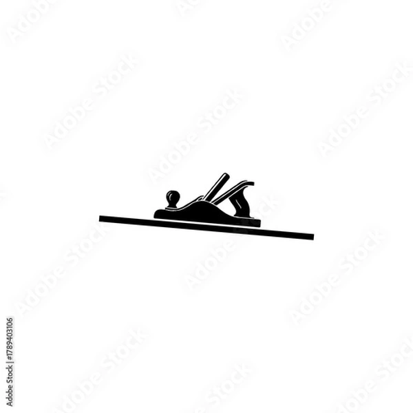 Fototapeta vector illustration of wood shaving chisel,