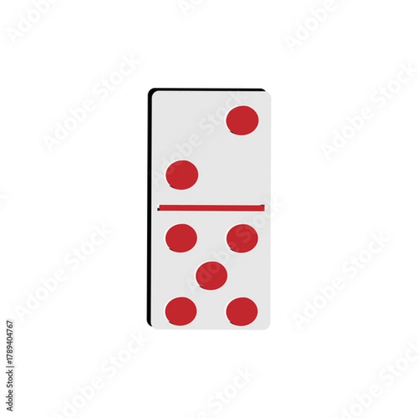 Fototapeta domino card icons two and five