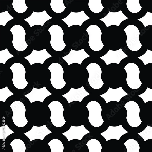 Fototapeta Puzzle Like Lobed Shapes Naturally Interlocking Abstract Seamless Pattern Design  
