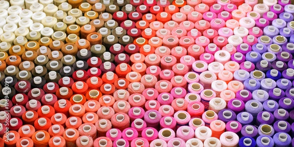 Obraz Colored threads in a reel