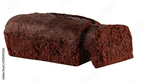 Obraz Chocolate Baked Bread cut out isolated transparent background