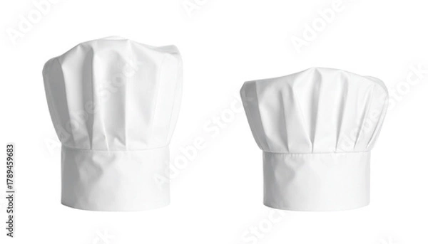 Fototapeta Pair of Chef Hat Variations isolated on transparent background