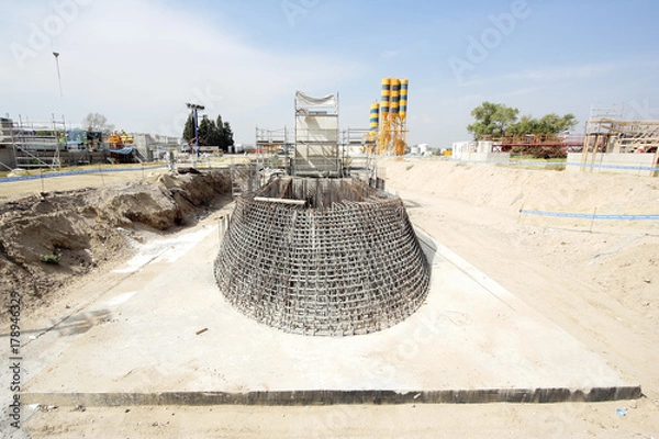 Fototapeta Proceso constructivo puente hormigón 