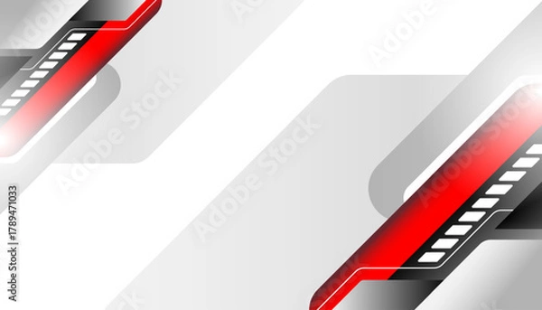 Obraz Modern Red and Gray Abstract Geometric Vector Background with Diagonal Lines