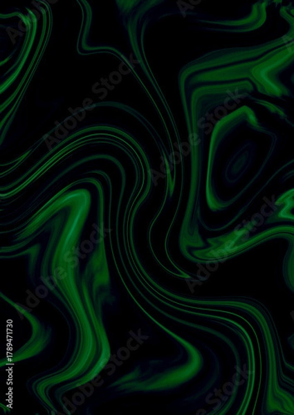 Obraz 黒と緑の怖いマーブル模様の背景画像