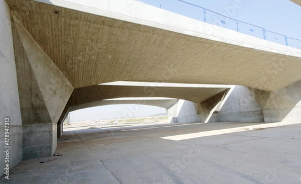 Fototapeta Proceso constructivo puente hormigón 