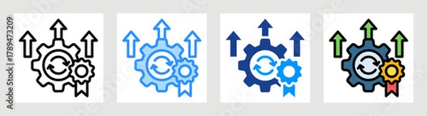 Obraz Operational Excellence Icon Collection Set Multiple Style