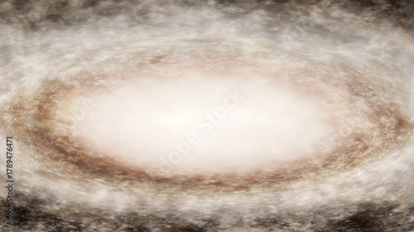 Fototapeta Abstract white and beige smooth gradient backdrop with round light spot and subtle bokeh, clean soft tone ideal for luxury minimalist presentation and digital art