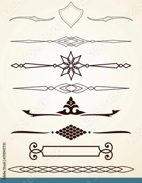 Obraz Horizontal dividers, decorations and banners