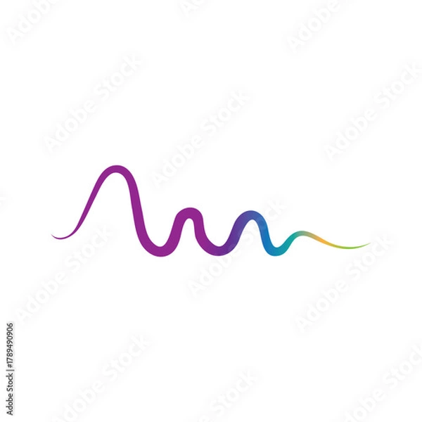 Fototapeta Sound waves vector illustration