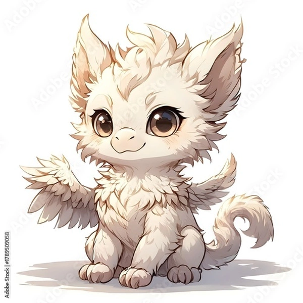 Fototapeta Tiny Chibi Griffin