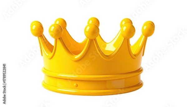 Fototapeta Glossy yellow crown with rounded points