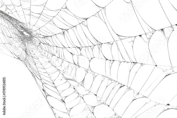 Fototapeta Spiderweb, a delicate and intricate natural structure