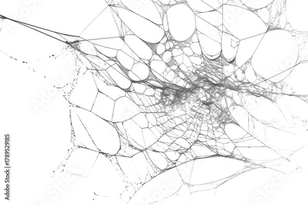 Fototapeta Spiderweb with intricate patterns, closeup view