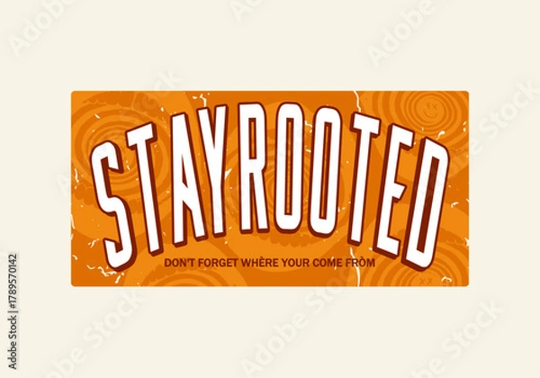 Fototapeta Retro college varsity typography motivational quote slogan with grunge effect for jersey, t-shirt, or wall art design - Vector