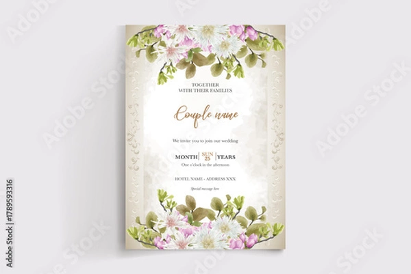 Obraz Save the date wedding invitation templates