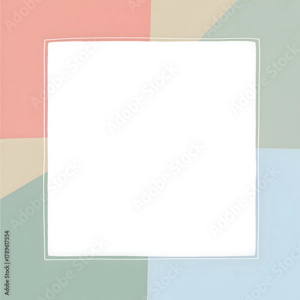 Obraz Pastel Square Frame Background