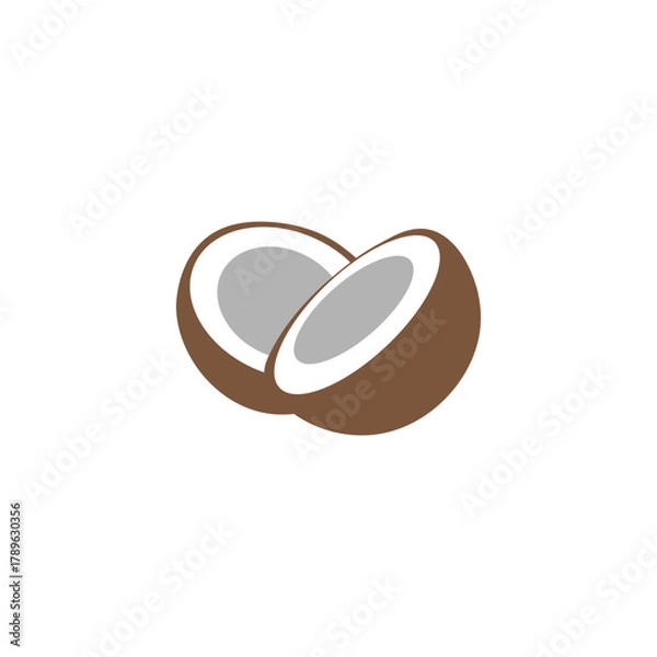 Fototapeta coconut Logo template vector illustration