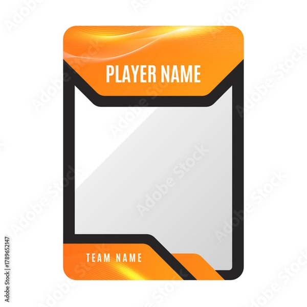 Obraz Customizable Sports Trading Card Template – Player & Team Name Editable Vector Design